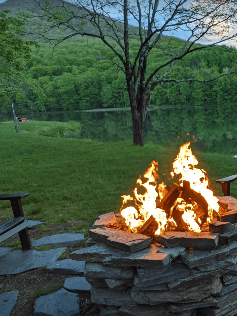Campfire at Peaks of Otter Lodge