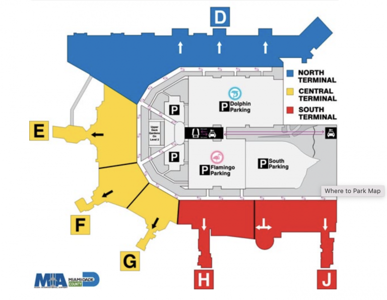 Miami-Airport-parking-map - Exploring Monkey
