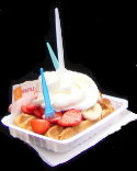 Belgian Waffle with toppings